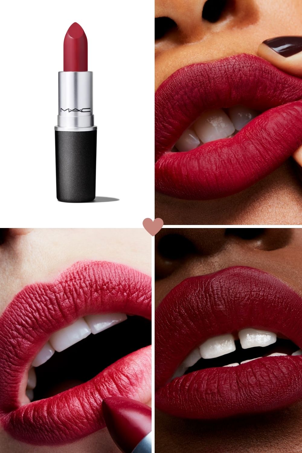 mac dangerous lipstick swatch