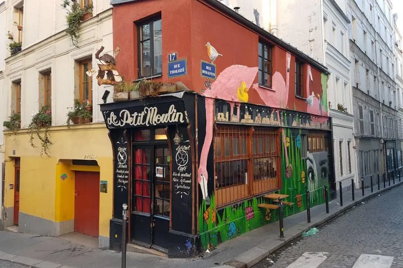most instagrammable cafes in paris - most colorful cafes in paris - cute cafes in paris - pretty cafes in paris - flower cafes in paris - floral cafes in paris - best cafes in paris - neon cafes in paris - pink cafes in paris - most beautiful cafes in paris - le petit moulin