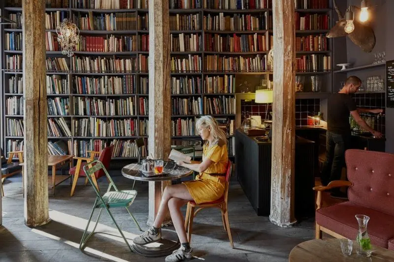 most instagrammable cafes in paris - most colorful cafes in paris - cute cafes in paris - pretty cafes in paris - flower cafes in paris - floral cafes in paris - best cafes in paris - neon cafes in paris - pink cafes in paris - most beautiful cafes in paris - merci used book cafe