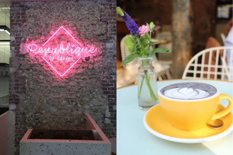 most instagrammable cafes in paris - most colorful cafes in paris - cute cafes in paris - pretty cafes in paris - flower cafes in paris - floral cafes in paris - best cafes in paris - neon cafes in paris - pink cafes in paris - most beautiful cafes in paris - republique of coffee