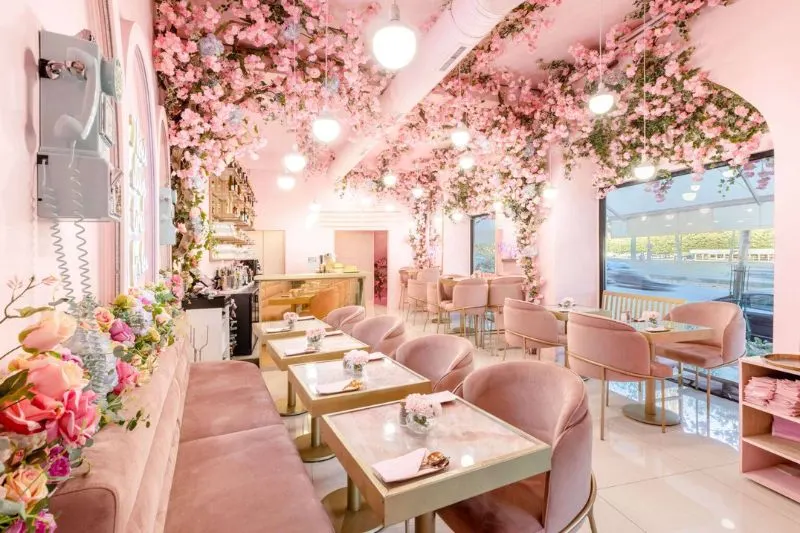 most instagrammable cafes in paris - most colorful cafes in paris - cute cafes in paris - pretty cafes in paris - flower cafes in paris - floral cafes in paris - best cafes in paris - neon cafes in paris - pink cafes in paris - most beautiful cafes in paris - pinky bloom cafe