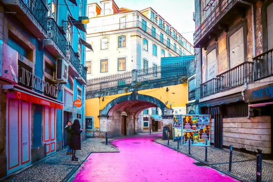 most instagrammable places in lisbon portugal - best things to do in lisbon - most colorful places in lisbon - best photography spots in lisbon - best places to take pictures in lisbon portugal - most beautiful places to visit in lisbon portugal - pink street lisbon