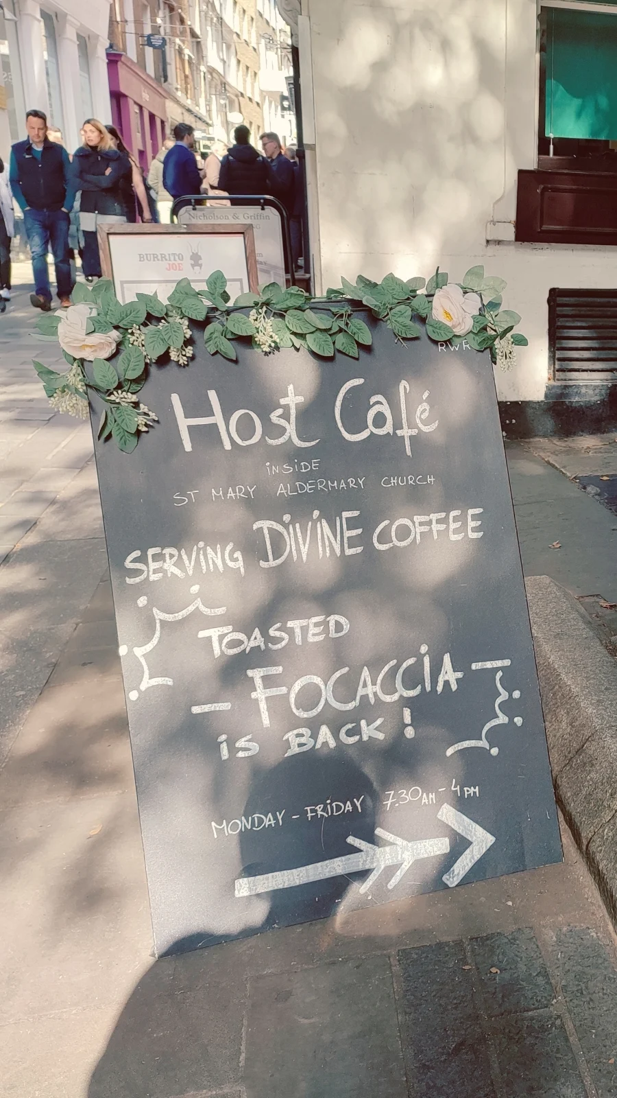 most instagrammable cafes in london - beautiful cafes in london - host cafe review secret cafe in church london - host cafe st pauls - unique cafes to work in london study