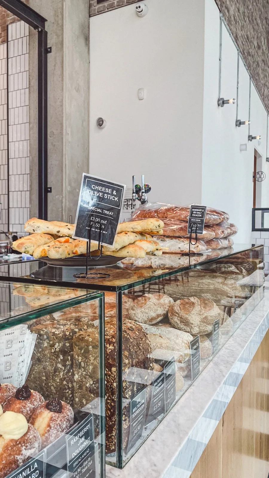 best rustic bakeries in london - best doughnuts in london - best donuts in london - bread ahead bakery london wembley review menu photos