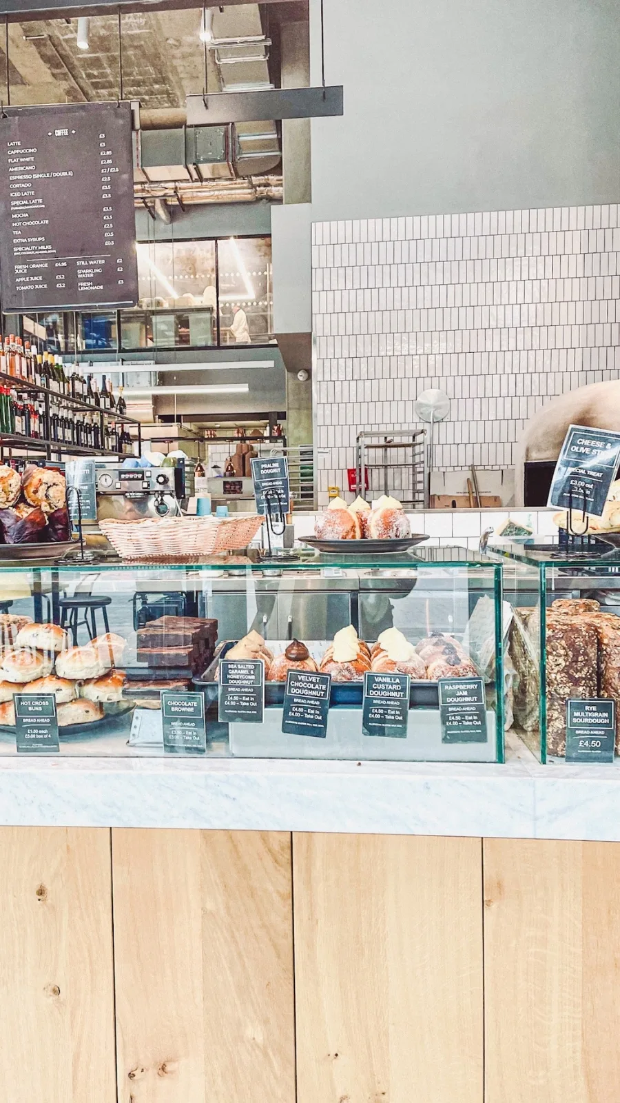 best rustic bakeries in london - best doughnuts in london - best donuts in london - bread ahead bakery london wembley review menu photos