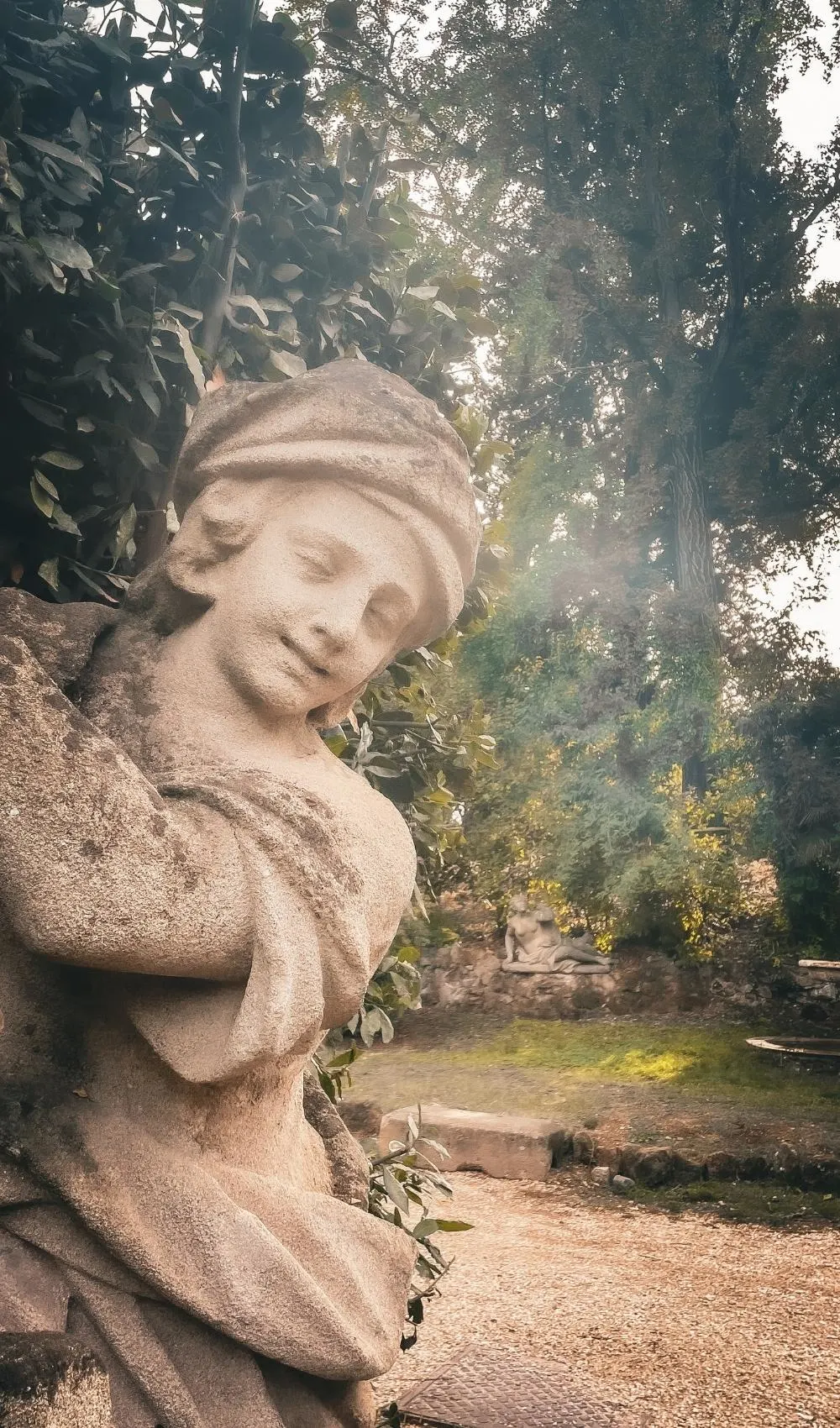 most beautiful places in rome - most beautiful gardens in rome - beautiful churches in rome - most instagrammable places in rome - best hidden gems in rome - most beautiful villas in rome to visit - magical places in rome - best hidden gems in italy - where to find sculptures in rome - where to find statues in rome - villa sciarra rome trastevere review - villa sciarra statues explanation - mythological statues in rome - beautiful parks in rome - free things to do in rome italy 