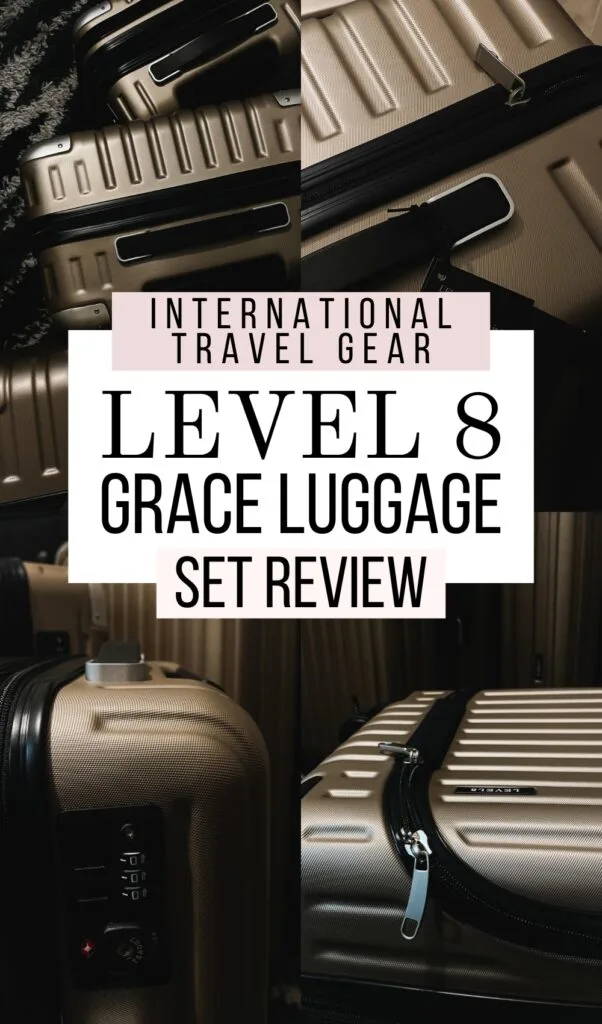best suitcases for international travel - level 8 luggage review - level 8 grace luggage set review champagne - best level 8 suitcases - level 8 packing cubes set grey review - best packing cubes - best suitcase brands - best carry on for digital nomads - sophisticated suitcases