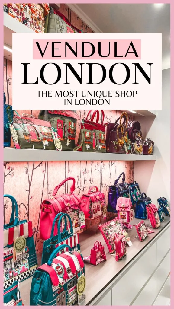 most unique shops in london - best shops in london bridge - most instagrammable shops in london - best shopping spots in london - best london shopping areas - vendula london shop review - best vendula london handbags collections - most colorful places in london - most secret places in london - vendula london gabriel's wharf shop - most unusual stores in london - best british brands in london