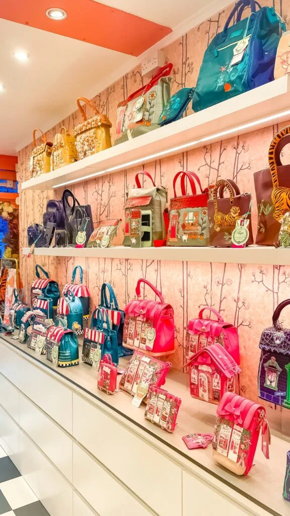 most unique shops in london - best shops in london bridge - most instagrammable shops in london - best shopping spots in london - best london shopping areas - vendula london shop review - best vendula london handbags collections - most colorful places in london - most secret places in london - vendula london gabriel's wharf shop - most unusual stores in london - best british brands in london
