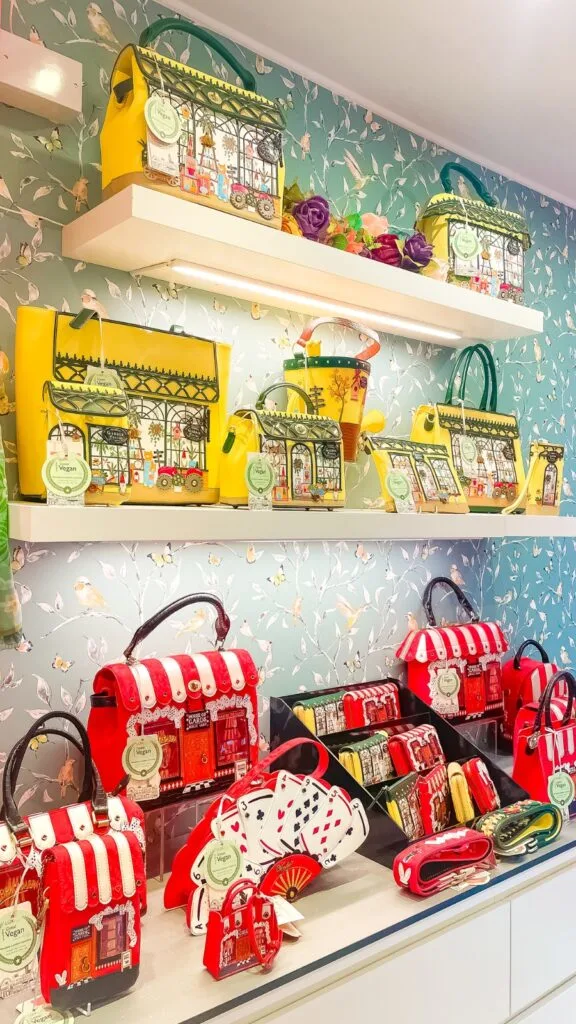 most unique shops in london - best shops in london bridge - most instagrammable shops in london - best shopping spots in london - best london shopping areas - vendula london shop review - best vendula london handbags collections - most colorful places in london - most secret places in london - vendula london gabriel's wharf shop - most unusual stores in london - best british brands in london