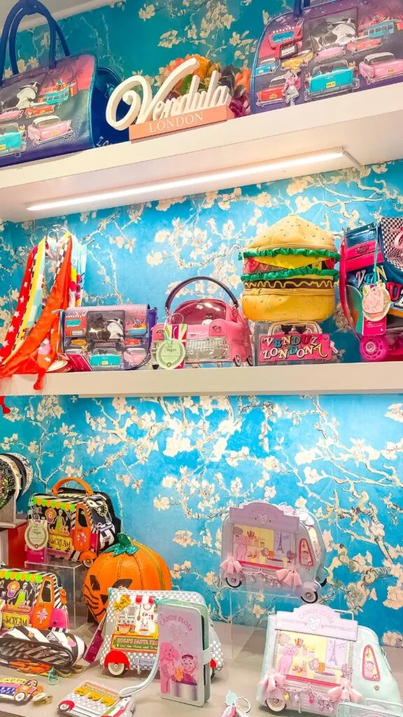 most unique shops in london - best shops in london bridge - most instagrammable shops in london - best shopping spots in london - best london shopping areas - vendula london shop review - best vendula london handbags collections - most colorful places in london - most secret places in london - vendula london gabriel's wharf shop - most unusual stores in london - best british brands in london
