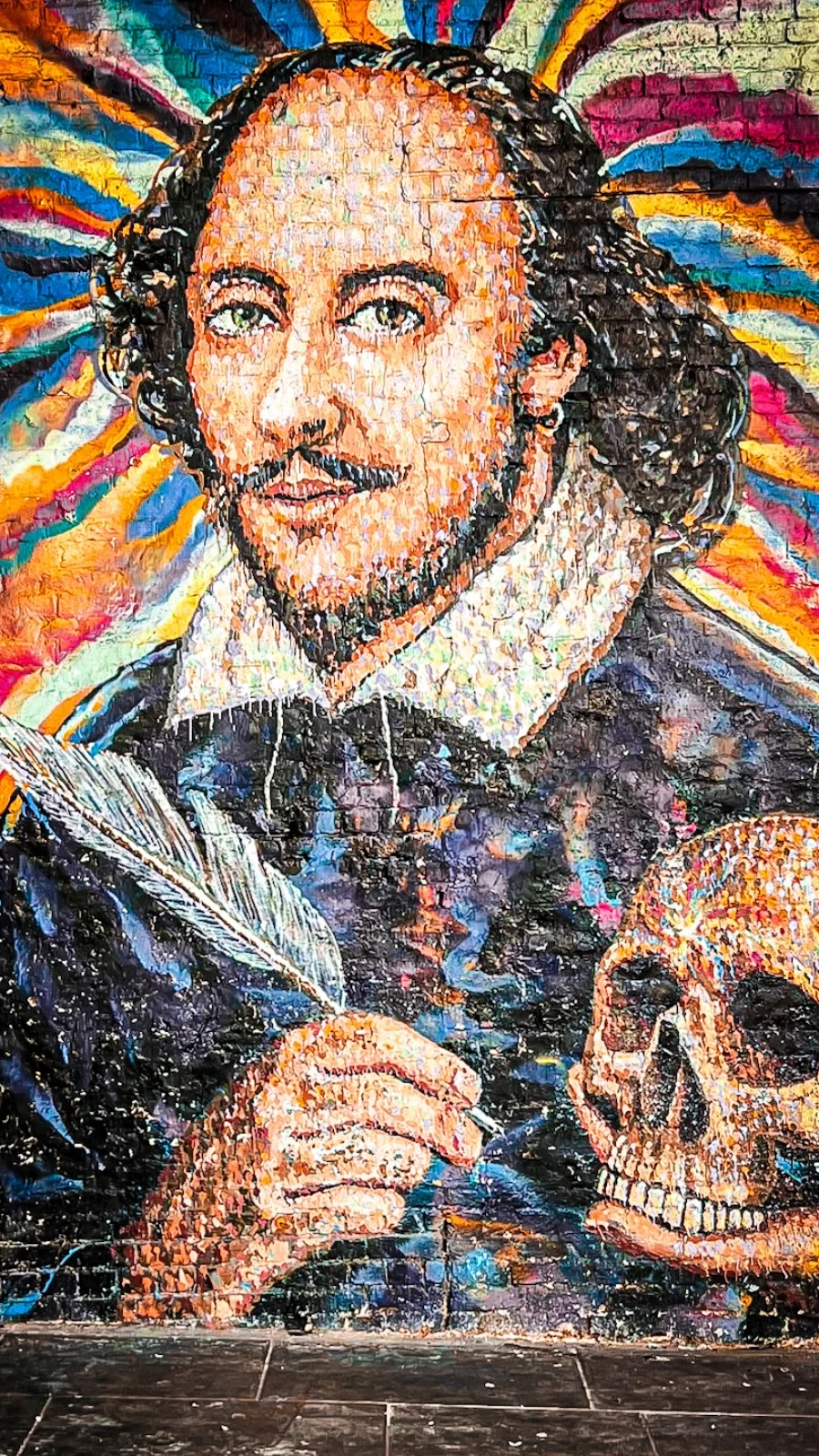 bookish locations in london - shakespeare sculptures in london and statues - literary locations - jimmy c mural southbank