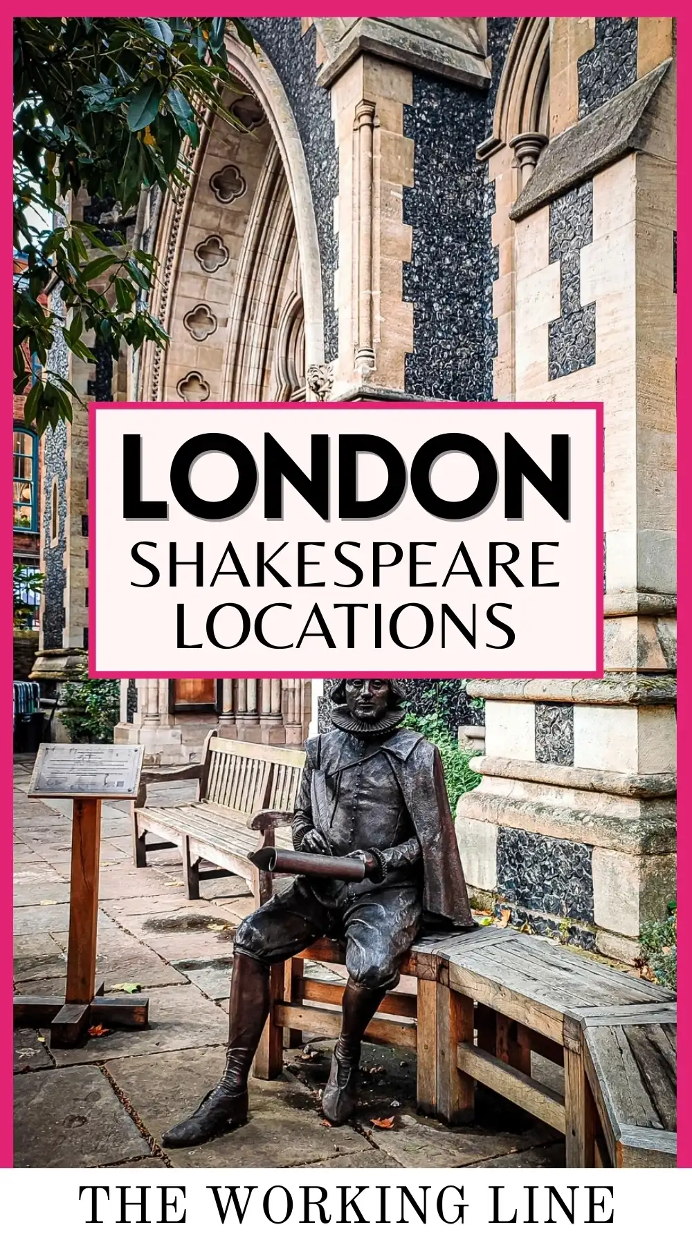 bookish locations in london - shakespeare sculptures in london and statues - literary locations in london