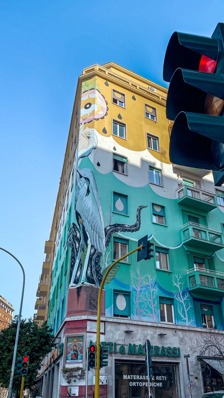 Testaccio Rome: Street Art Mural Closer to Ostiense and Poeta Della Serra
