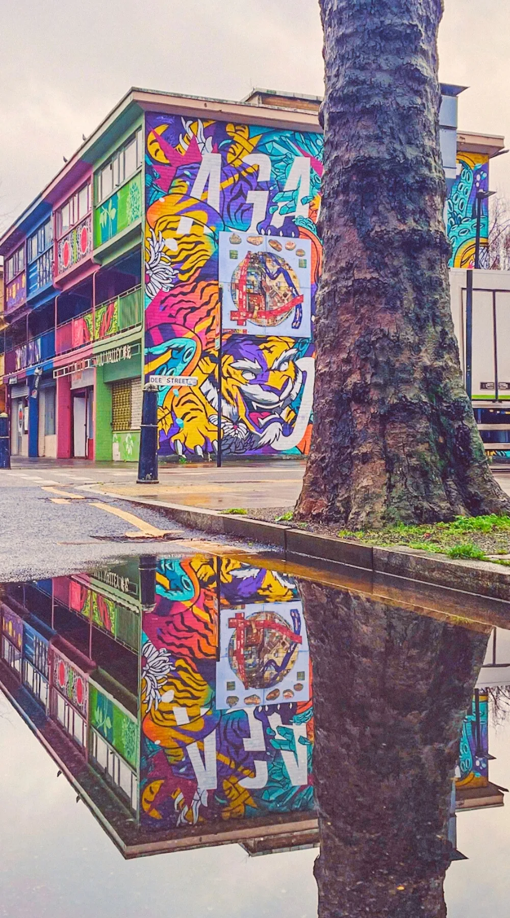 Aberfeldy Street poplar east london hidden gems - most colorful places in london sightseeing - most secret places near canary wharf london travel guide - london colorful streets