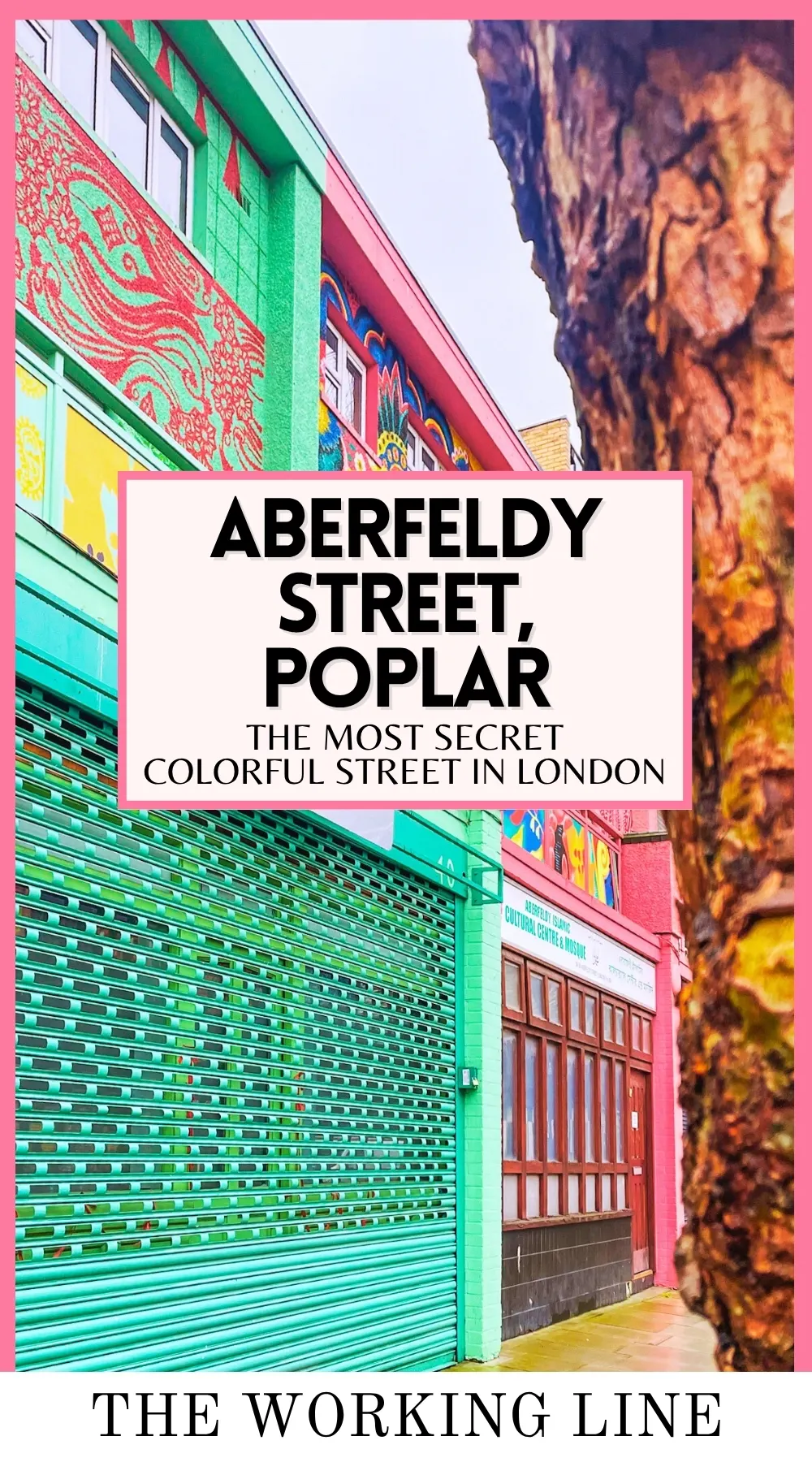 Aberfeldy Street poplar east london hidden gems - most colorful places in london sightseeing - most secret places near canary wharf london travel guide - london colorful streets