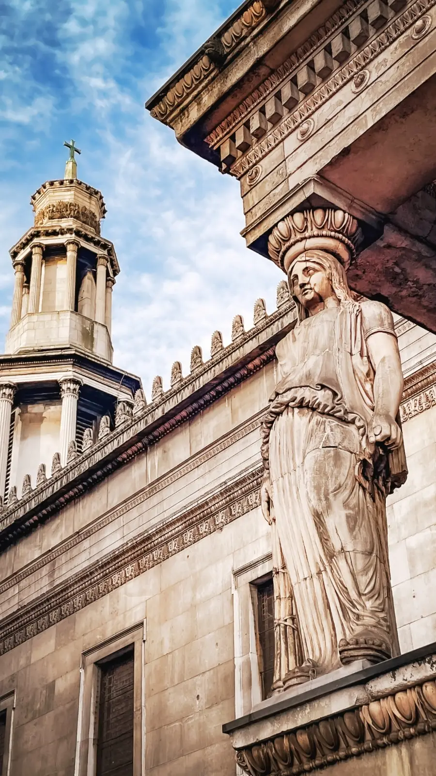 Unusual Places in London: St Pancras Caryatids at St Pancras New Church, Euston Road