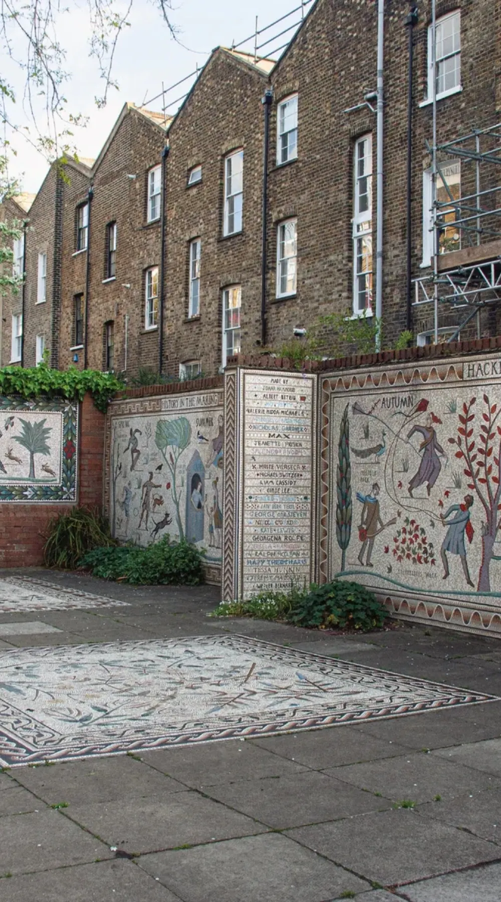 Where to Find Mosaics in London: Shepherdess Walk Mosaics by Tessa Hunkin