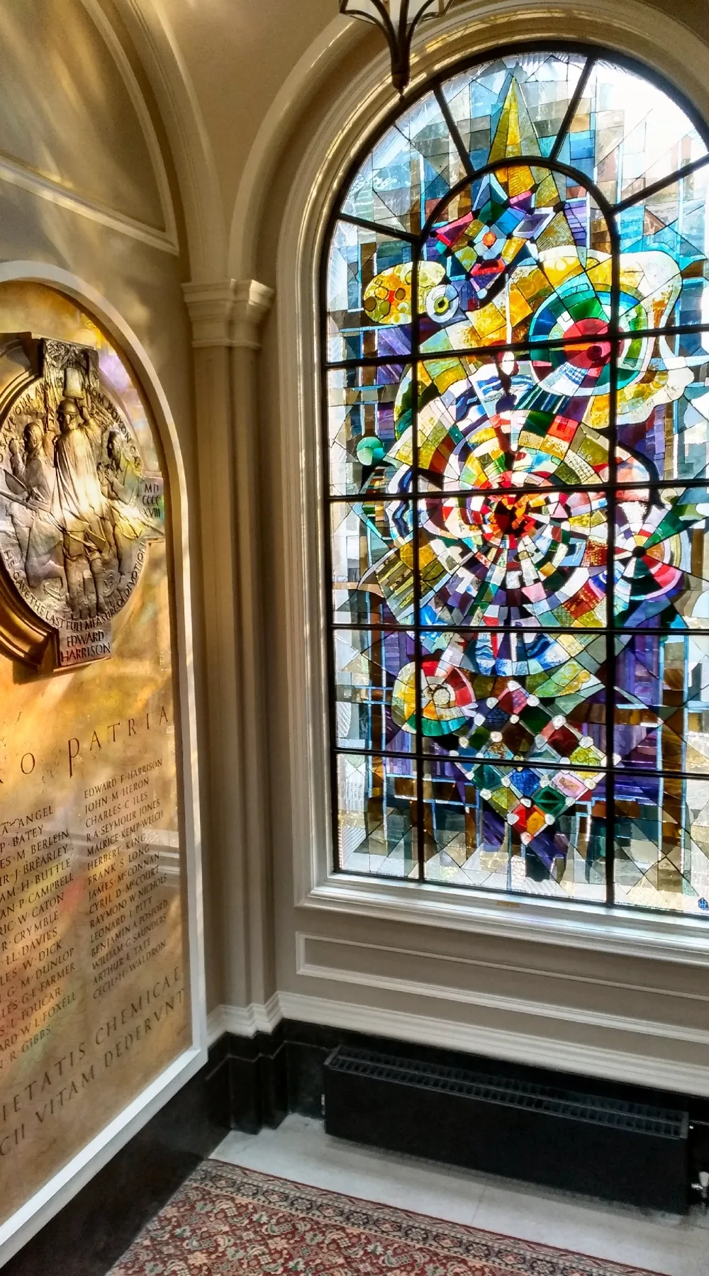 Stained Glass in London: Royal Society of Chemistry, Burlington House, Central London