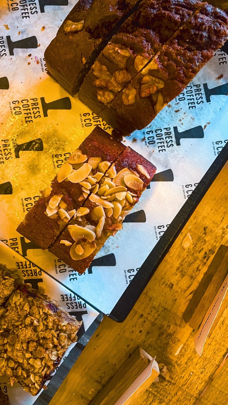 Central London's Cute Cafes: Press Coffee Co Review chancery lane - best coffee shops in city of london - rustic cafes in london - colorful lattes in london - best banana bread in london - best brownies in london - fleet street coffee shop
