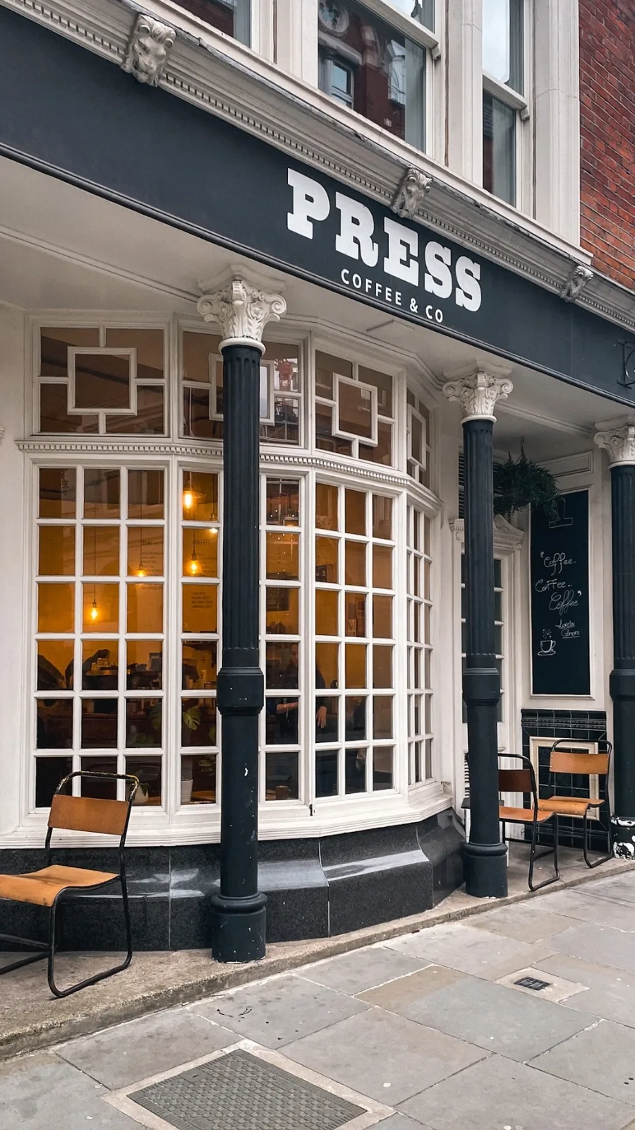 Central London's Cute Cafes: Press Coffee Co Review chancery lane - best coffee shops in city of london - rustic cafes in london - colorful lattes in london - best banana bread in london - best brownies in london - fleet street coffee shop
