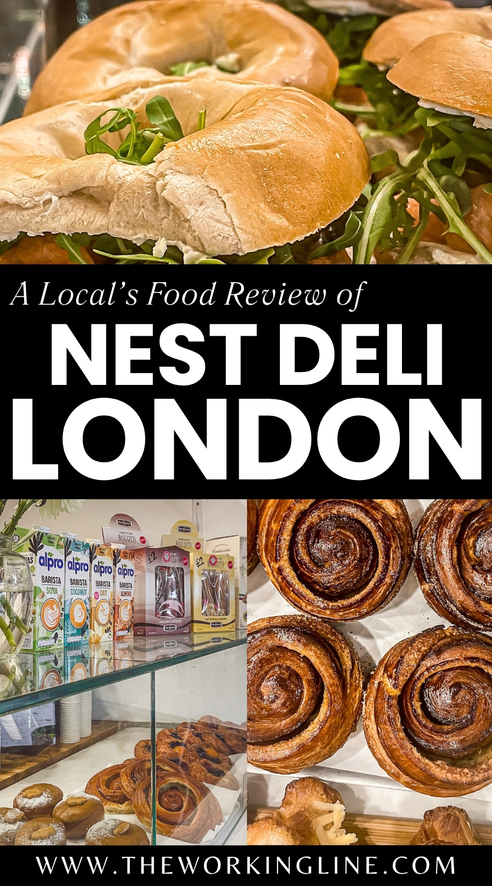 secret cafes in london food guide - london nest deli willesden green review photos menu - best breakfast in london cinnamon buns, muffins, banana bread - must eat places in london travel guide