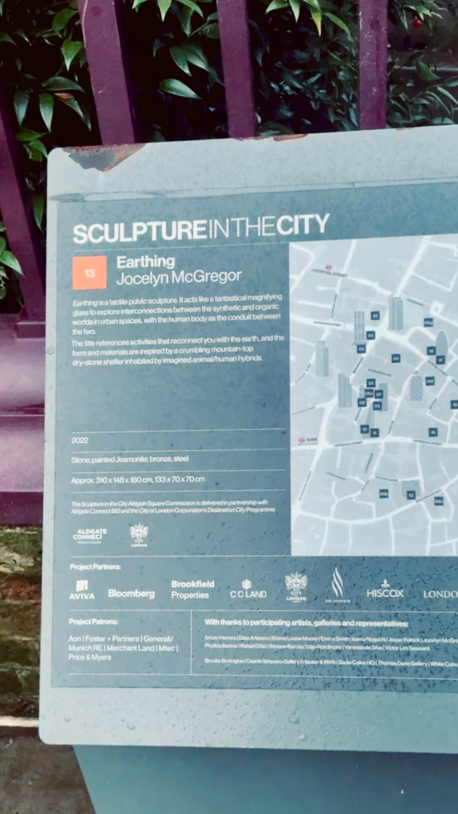 London's Secret Sculptures: Earthing by Jocelyn McGregor - best hidden gems in london aldgate travel guide - hidden statues in london - strange places in london bucket list