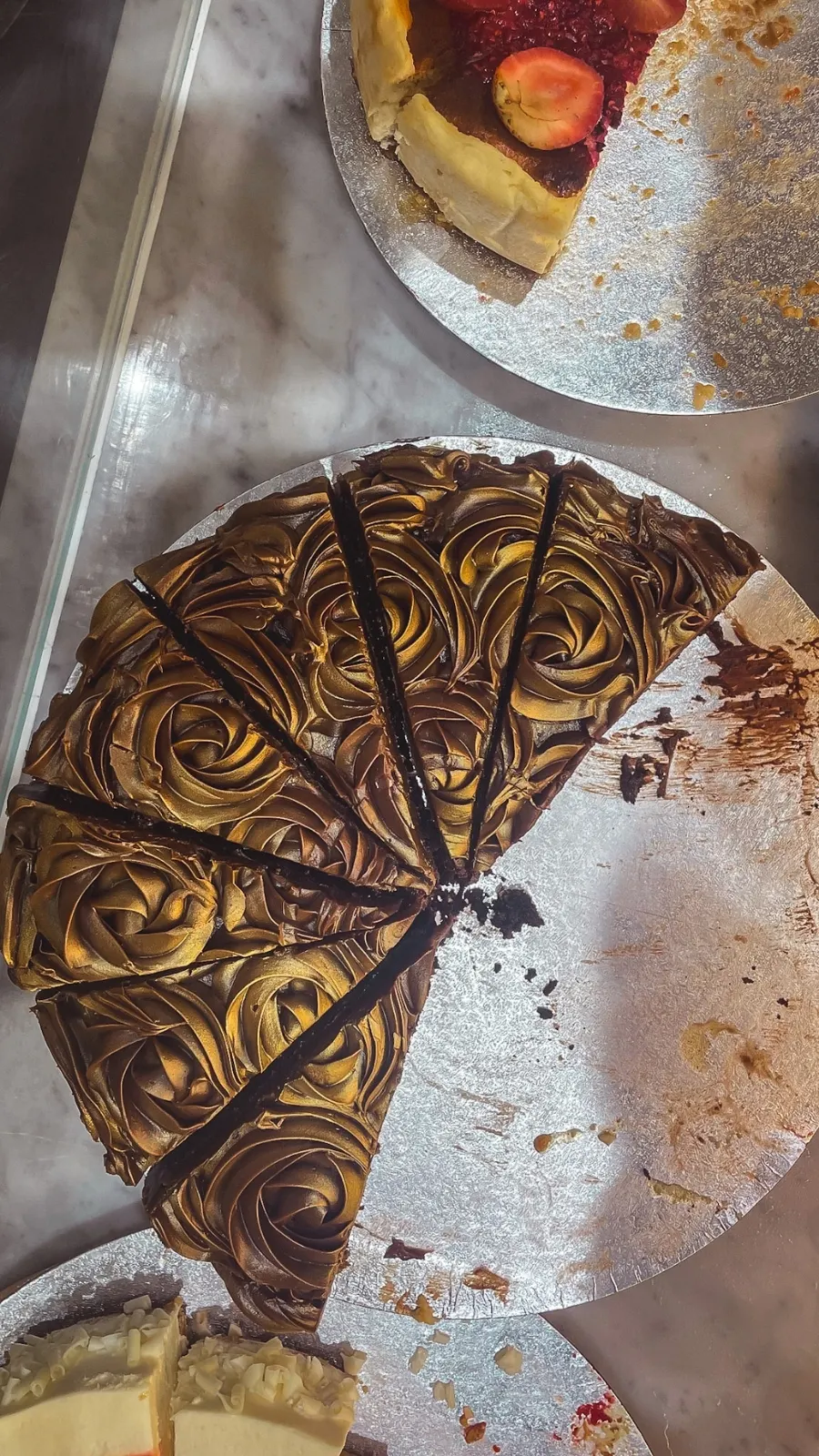 London's Cute Coffee Shops: Feya Cafe, Marylebone Review - floral cafes in london hidden food gems - pink lattes in london - colorful lattes in london - best cakes in london - best doughnuts in london travel guide - london feya cafe james street photos 