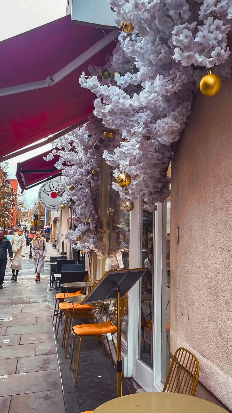 London's Cute Coffee Shops: Feya Cafe, Marylebone Review - floral cafes in london hidden food gems - pink lattes in london - colorful lattes in london - best cakes in london - best doughnuts in london travel guide - london feya cafe james street photos 