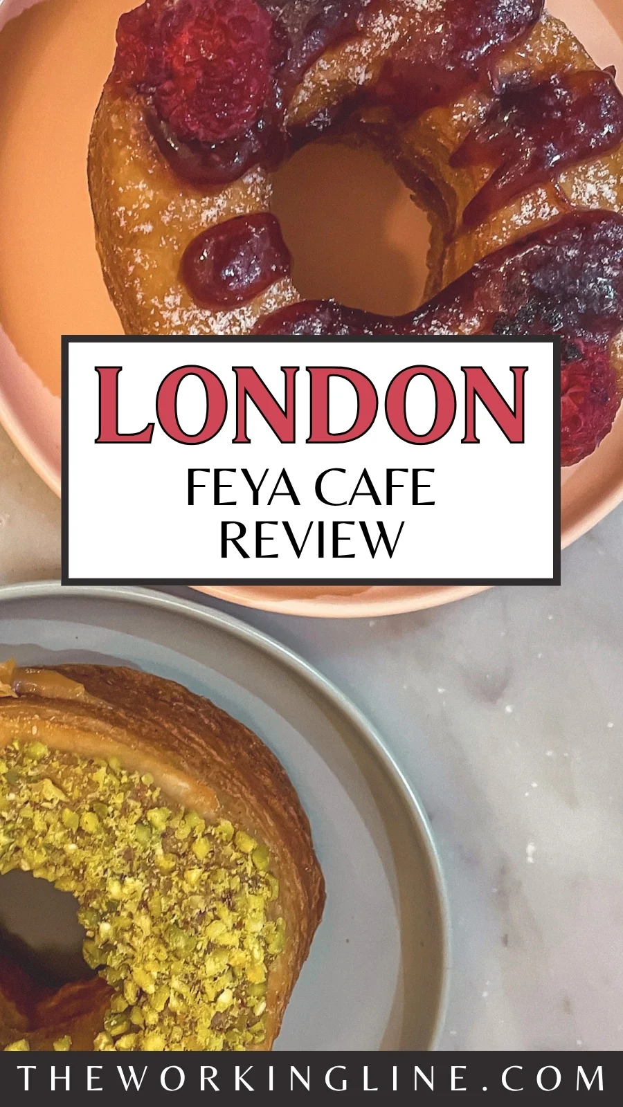 London's Cute Coffee Shops: Feya Cafe, Marylebone Review - floral cafes in london hidden food gems - pink lattes in london - colorful lattes in london - best cakes in london - best doughnuts in london travel guide 