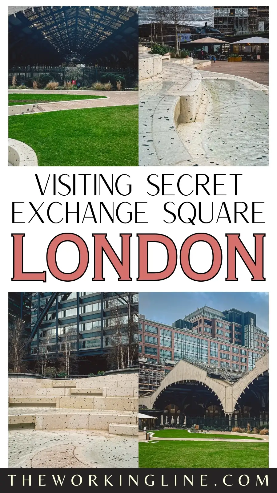 most secret gardens in london travel guide - exchange square liverpool street station photos review - pocket parks in london - best things to do in east london off the beaten path - broadgate venus - rush hour segal sculpture