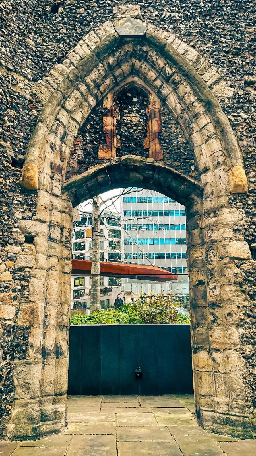 London's Hidden St Alphage Garden: Church Ruins in the City of london travel guide - most secret places in london off the beaten path bucket list - historical sites in london - secret photo spots