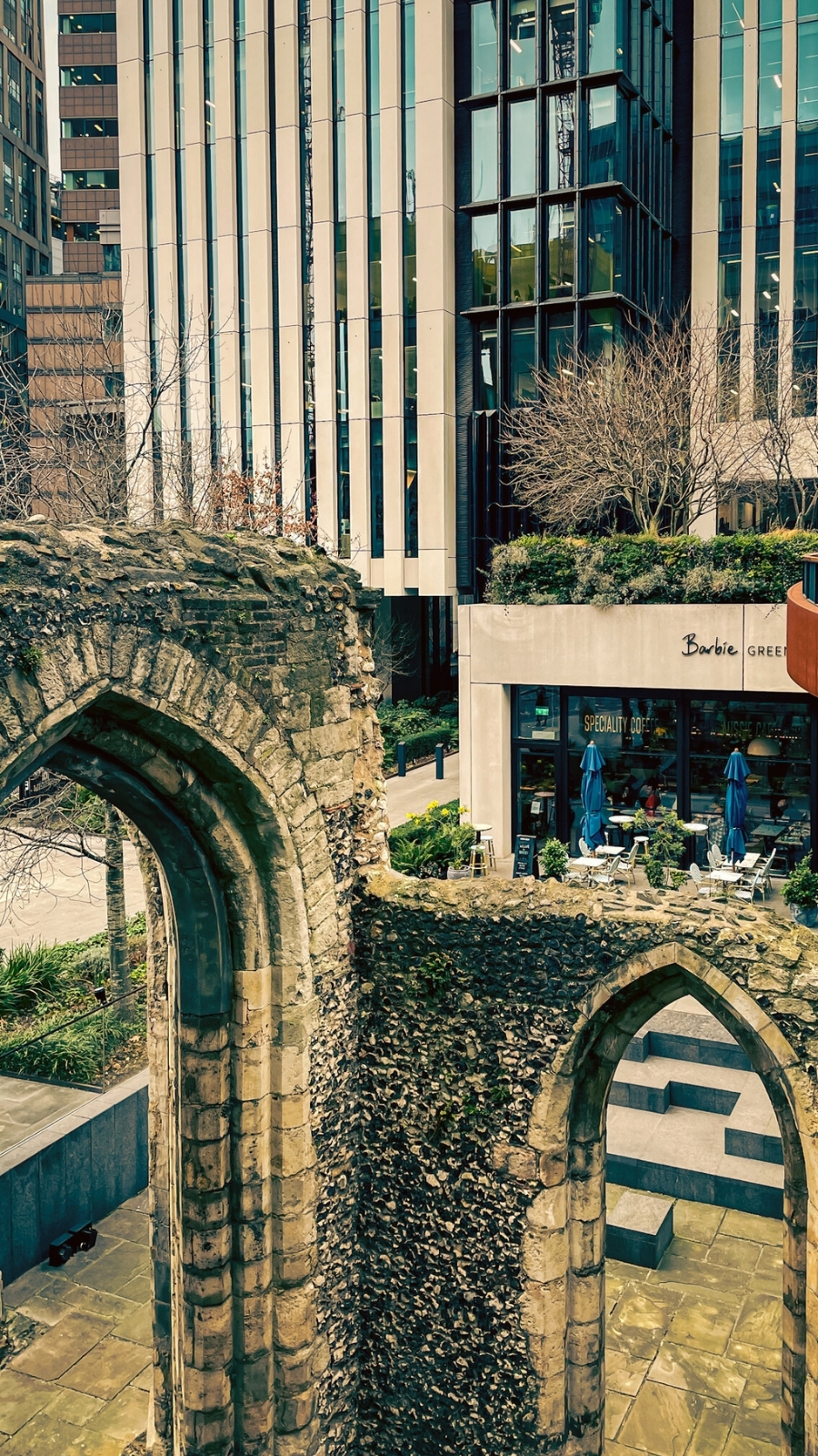 London's Hidden St Alphage Garden: Church Ruins in the City of london travel guide - most secret places in london off the beaten path bucket list - historical sites in london - secret photo spots