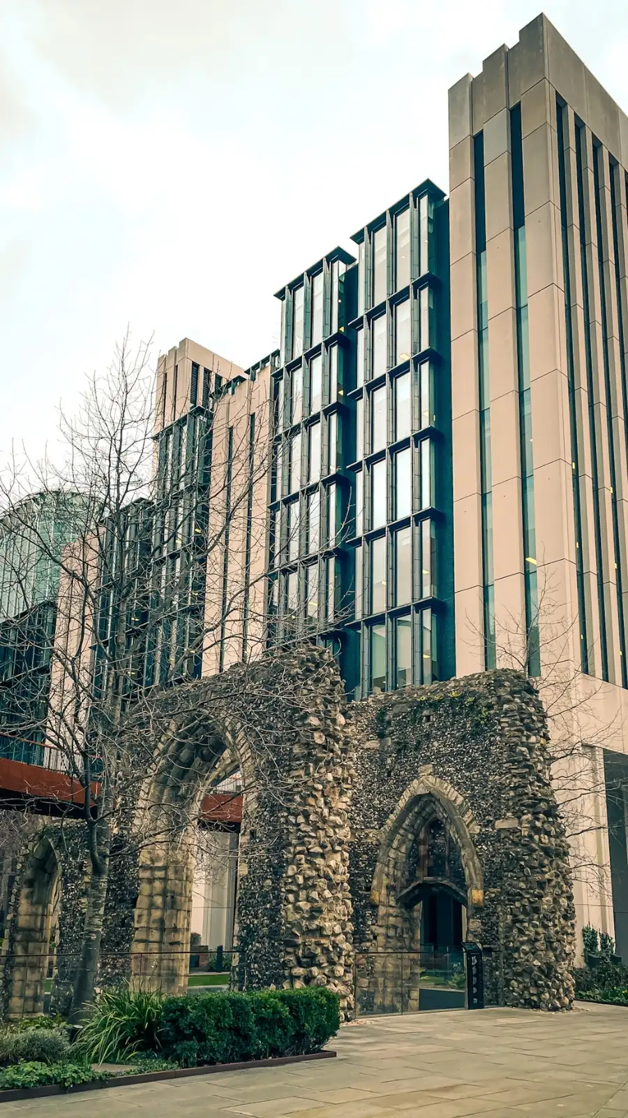 London's Hidden St Alphage Garden: Church Ruins in the City of london travel guide - most secret places in london off the beaten path bucket list - historical sites in london