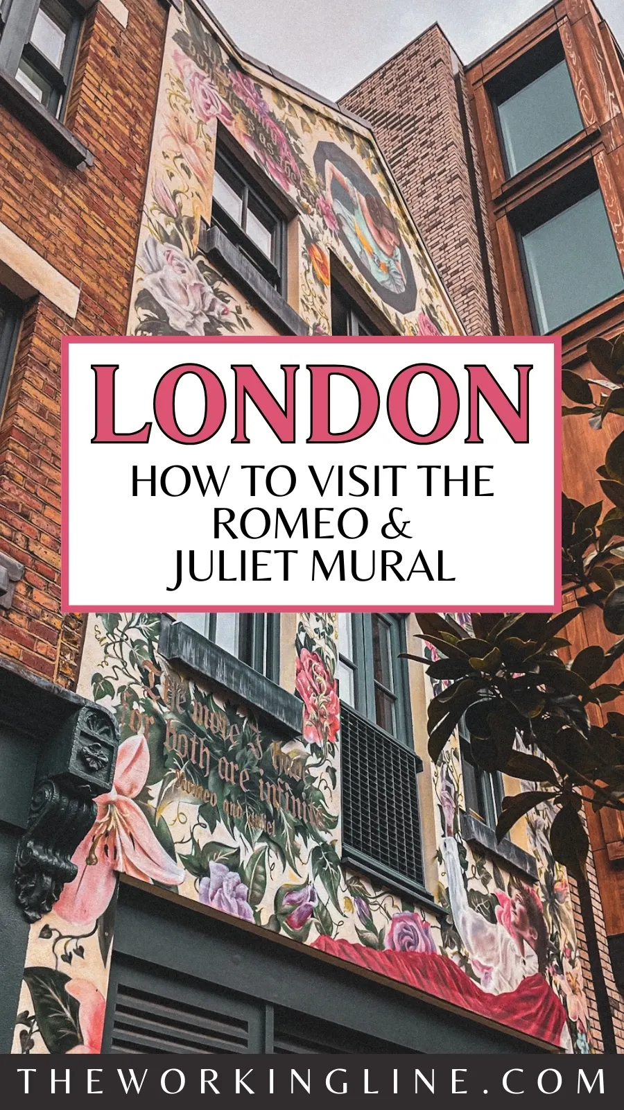 best street art in london romeo and juliet mural at new inn broadway shoreditch - shakespeare sites in london sculpture - best hidden gems in london literary locations travel guide bucket list 