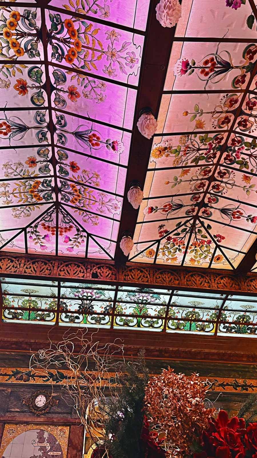 Glass Ceiling and Mosaic Ceiling at Brasserie Mollard Paris