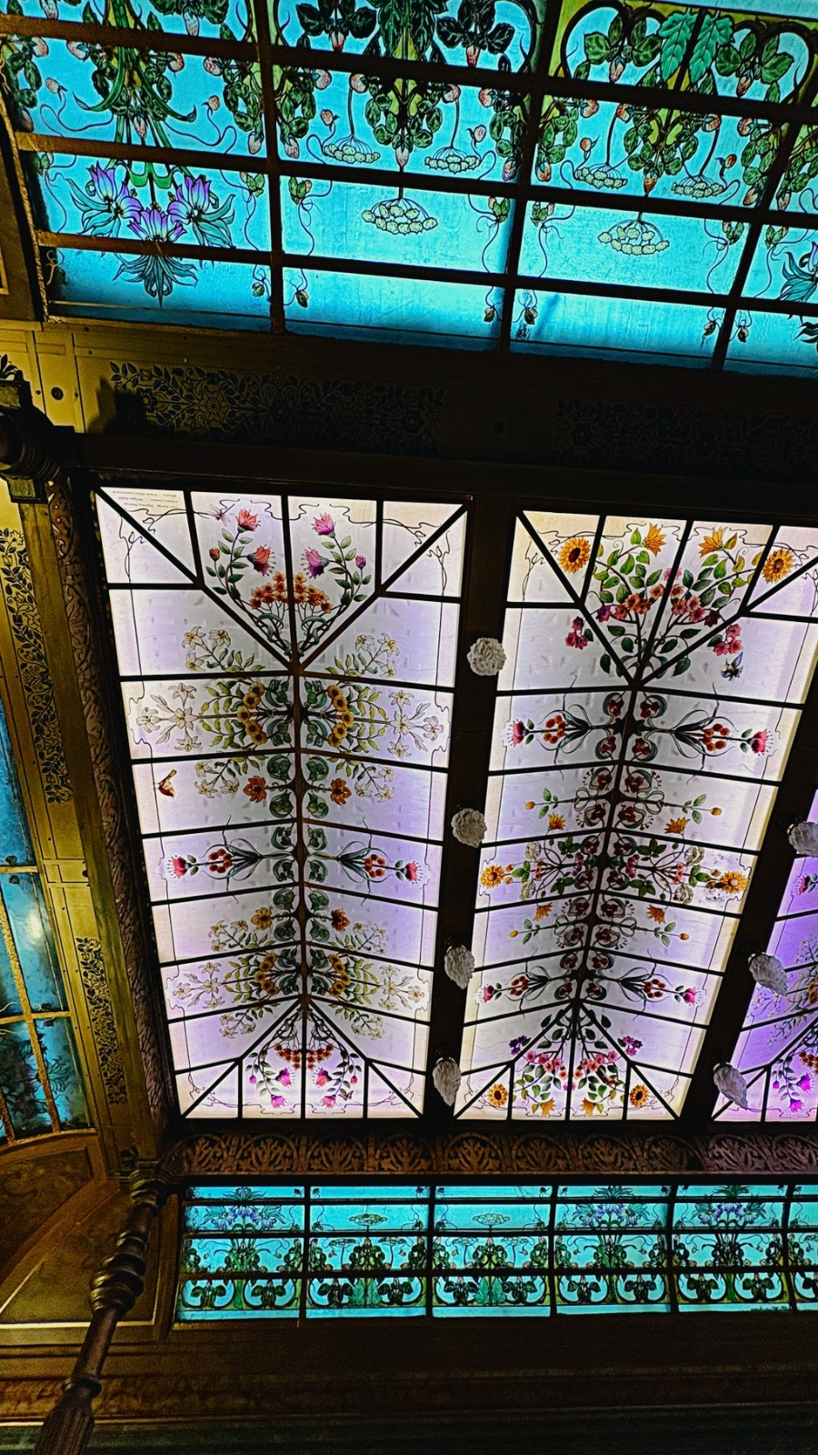 Glass Ceiling and Mosaic Ceiling at Brasserie Mollard Paris