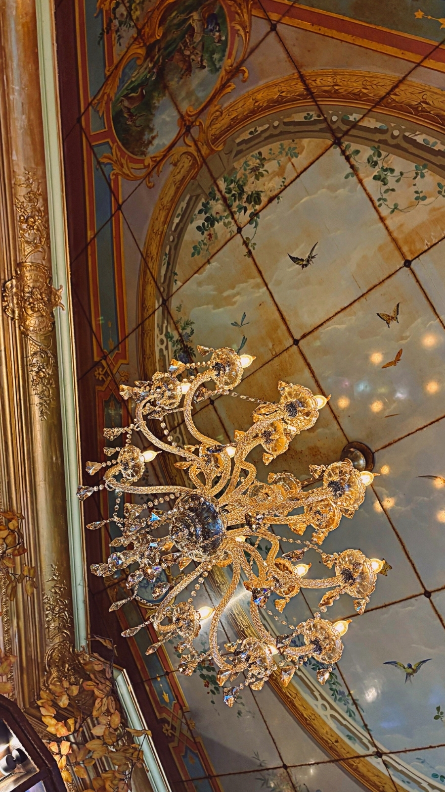 Historic Mosaic on the Ceiling at Cafe Quai 33, Paris